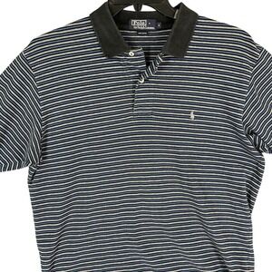 Polo Ralph Lauren Striped Shirt Men L Classic Rugby Preppy Peru‎ Business Casual